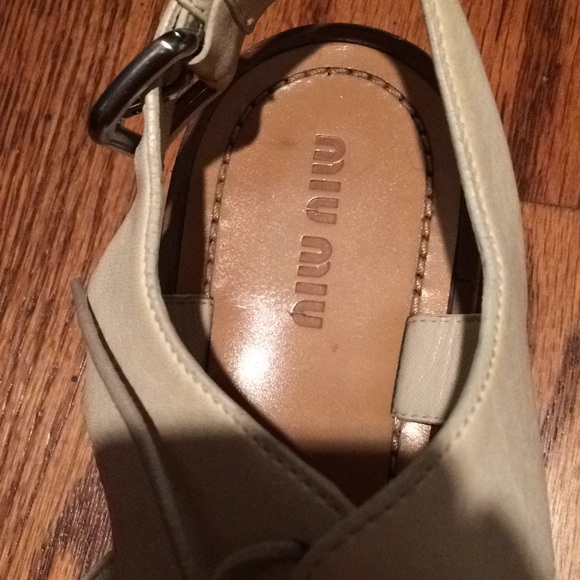 MIU MIU White Leather Lace Up Cutout Sandals 36 - Picture 3 of 6